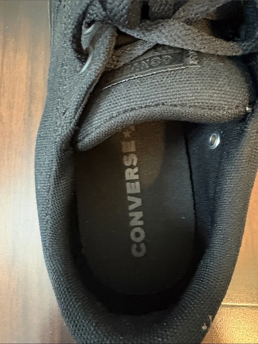 Converse Men’s Low-Top Canvas Sneakers in Black - Picture 3 of 6